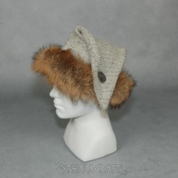 Diamond woolen triangle hat for Viking