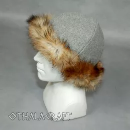 Viking Woolen hat with fur, Slavic hat, Medieval, Larp, Fantasy, Wikinger, SCA.