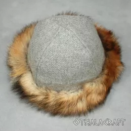 Viking Woolen hat with fur, Slavic hat, Medieval, Larp, Fantasy, Wikinger, SCA.