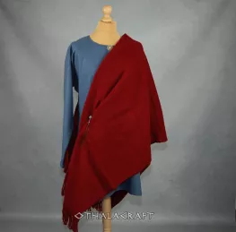 Burgundy red Viking cape