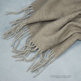 Beiges Umschlagtuch aus weicher Wolle – Wikingerzeit