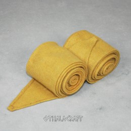 Wadenwickel für Wikinger, Rautenmuster in Dunkelgelb