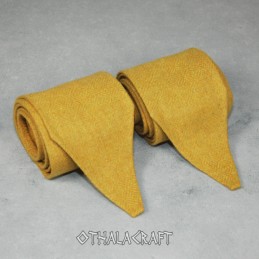 Wadenwickel für Wikinger, Rautenmuster in Dunkelgelb