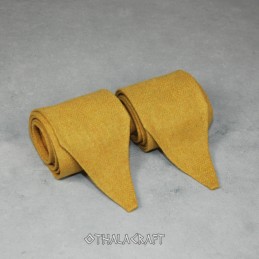Wadenwickel für Wikinger, Rautenmuster in Dunkelgelb