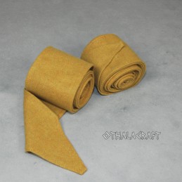 Wadenwickel für Wikinger, Rautenmuster in Dunkelgelb