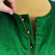 Green woolen kaftan with silk and buttons