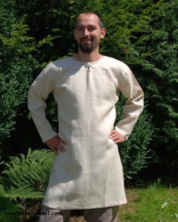 Viking simple linen tunic, ivory