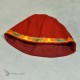 Woolen hat decorated with silk