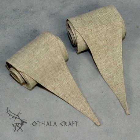 Linen leg wraps - natural linen