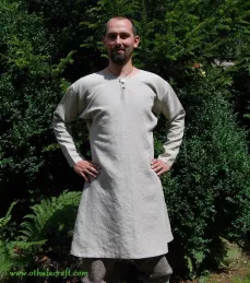 Hand sewn linen Viking tunic.