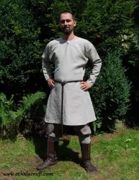 Hand sewn linen Viking tunic.