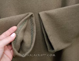 Viking khaki green woolen tunic, early medieval