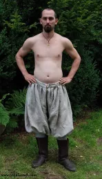 Viking trousers from natural linen