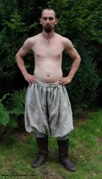 Viking trousers from natural linen