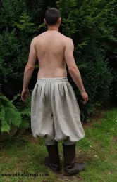 Viking trousers from natural linen