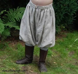 Viking trousers from natural linen