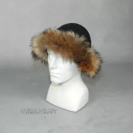 Viking Woolen hat with fur, Slavic hat, Medieval, Larp, Fantasy, Wikinger, SCA.