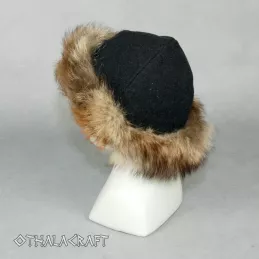 Viking Woolen hat with fur, Slavic hat, Medieval, Larp, Fantasy, Wikinger, SCA.