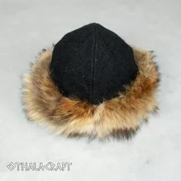 Viking Woolen hat with fur, Slavic hat, Medieval, Larp, Fantasy, Wikinger, SCA.