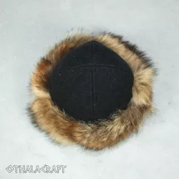 Viking Woolen hat with fur, Slavic hat, Medieval, Larp, Fantasy, Wikinger, SCA.