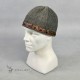 Woolen hat in diamond pattern decorated with silk