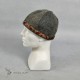 Woolen hat in diamond pattern decorated with silk