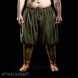 Viking trousers – olive green herring bone.