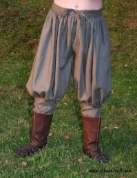 Viking trousers from linen - khaki.