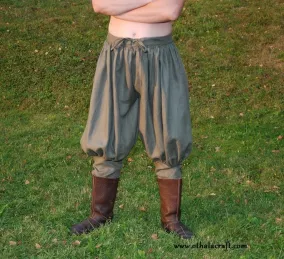 Viking trousers from linen - khaki.