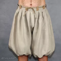 Haithabu trousers, viking pants – natural linen/beige.