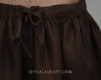 Viking trousers from linen - brown linen.