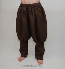 Wikingerhose aus Leinen – braunes Leinen.