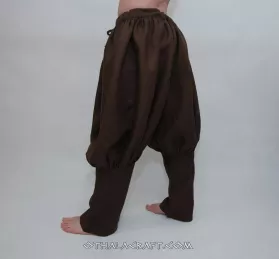 Viking trousers from linen - brown linen.