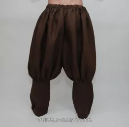 Viking trousers from linen - brown linen.