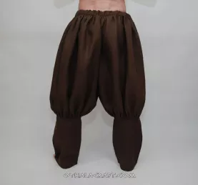 Viking trousers from linen - brown linen.