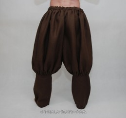 Wikingerhose aus Leinen – braunes Leinen.