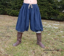 Rus-Hose aus Leinen – blau