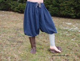 Rus-Hose aus Leinen – blau