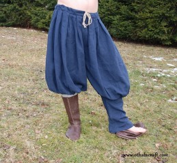 Rus-Hose aus Leinen – blau
