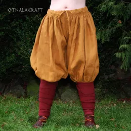 Viking trousers from linen – yellow