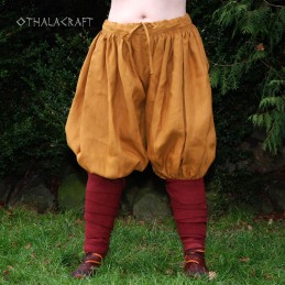 Wikingerhose aus Leinen – gelb