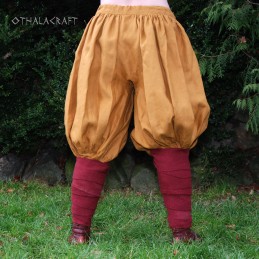 Wikingerhose aus Leinen – gelb