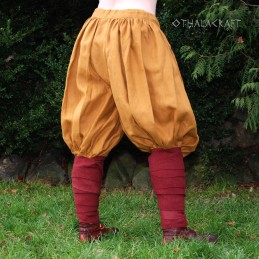Wikingerhose aus Leinen – gelb