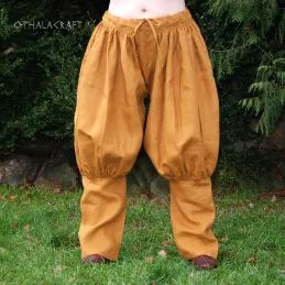 Viking trousers from linen – yellow