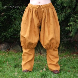 Wikingerhose aus Leinen – gelb