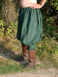 Viking trousers from linen - dark green