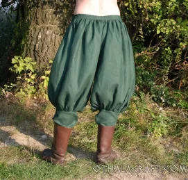 Viking trousers from linen - dark green