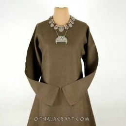 Brown linen Viking dress