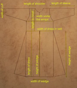 Braunes Wikinger-Leinenkleid