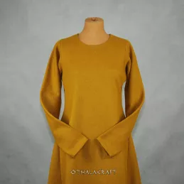 Woolen Viking dress - honey yelow.